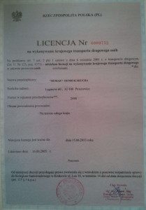 licencja na przewóz osób